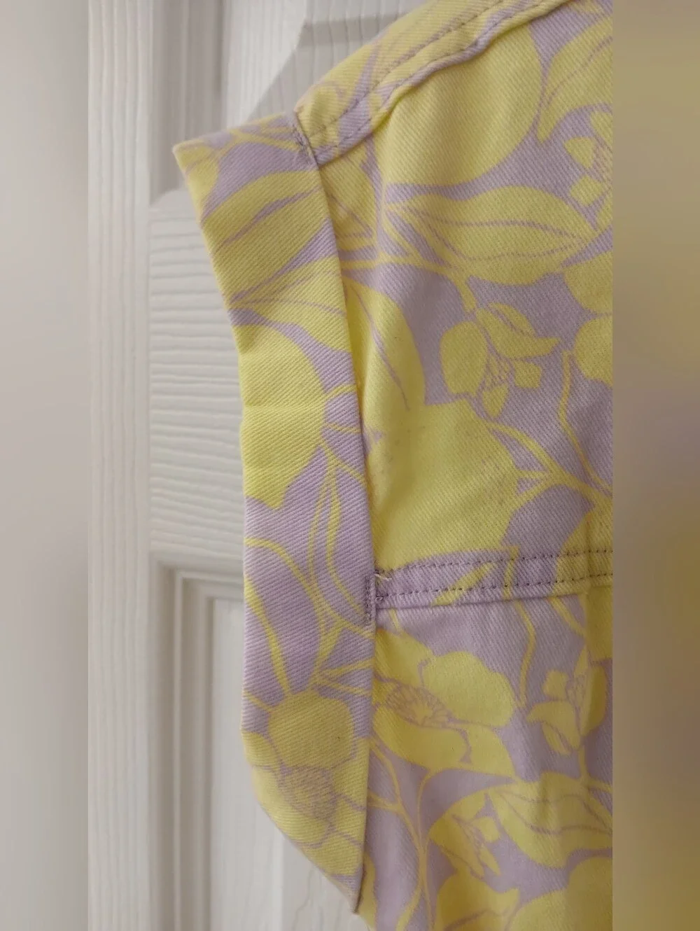 Vince Camuto Girls Romper – Size 12 – Lavender/Yellow Print – 100% Cotton
